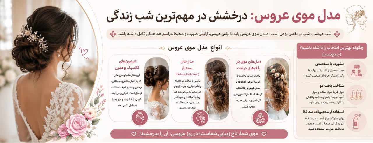 مدل موی عروس: درخشش در مهمترین شب زندگی مدل موی عروس: درخشش در مهمترین شب زندگی